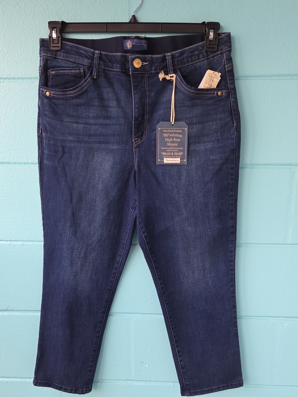 NWT "Democracy" "Ab Solution High Rise Skinny Jeans Woman's Size 0 or 18 Petite